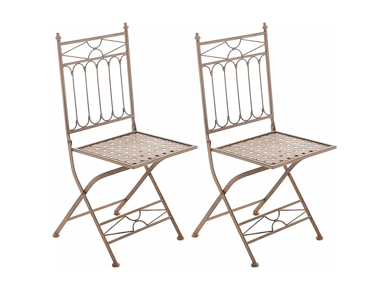 Lot de 2 chaises marron 42 x 40 x 94 cm 10_0003127