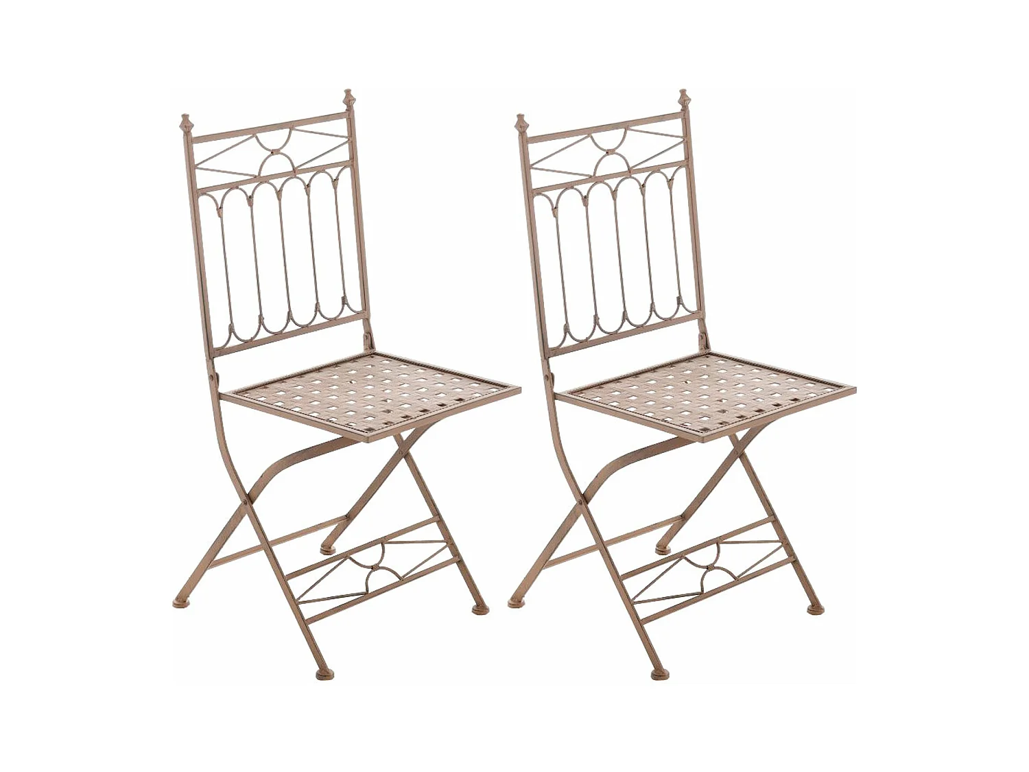 Lot de 2 chaises marron 42 x 40 x 94 cm 10_0003127