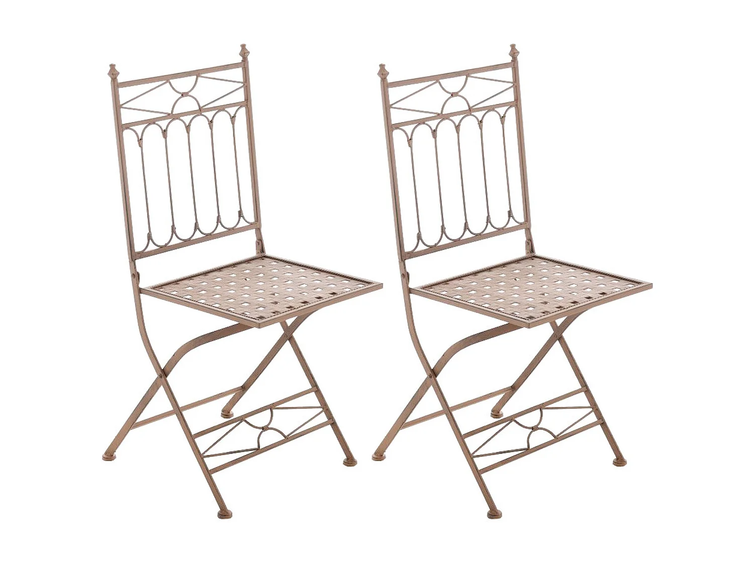 Lot de 2 chaises marron 42 x 40 x 94 cm 10_0003127
