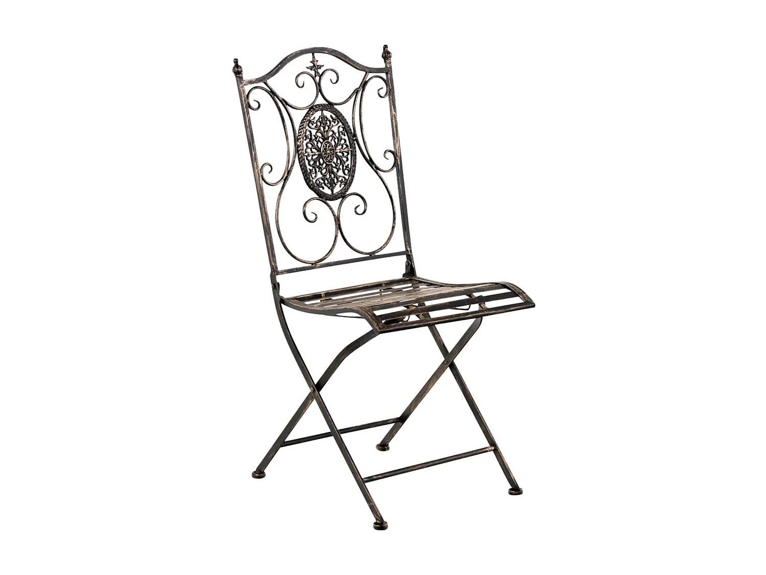 Lot de 2 chaises métal bronze 42 x 49 x 91.5 cm 10_0002877
