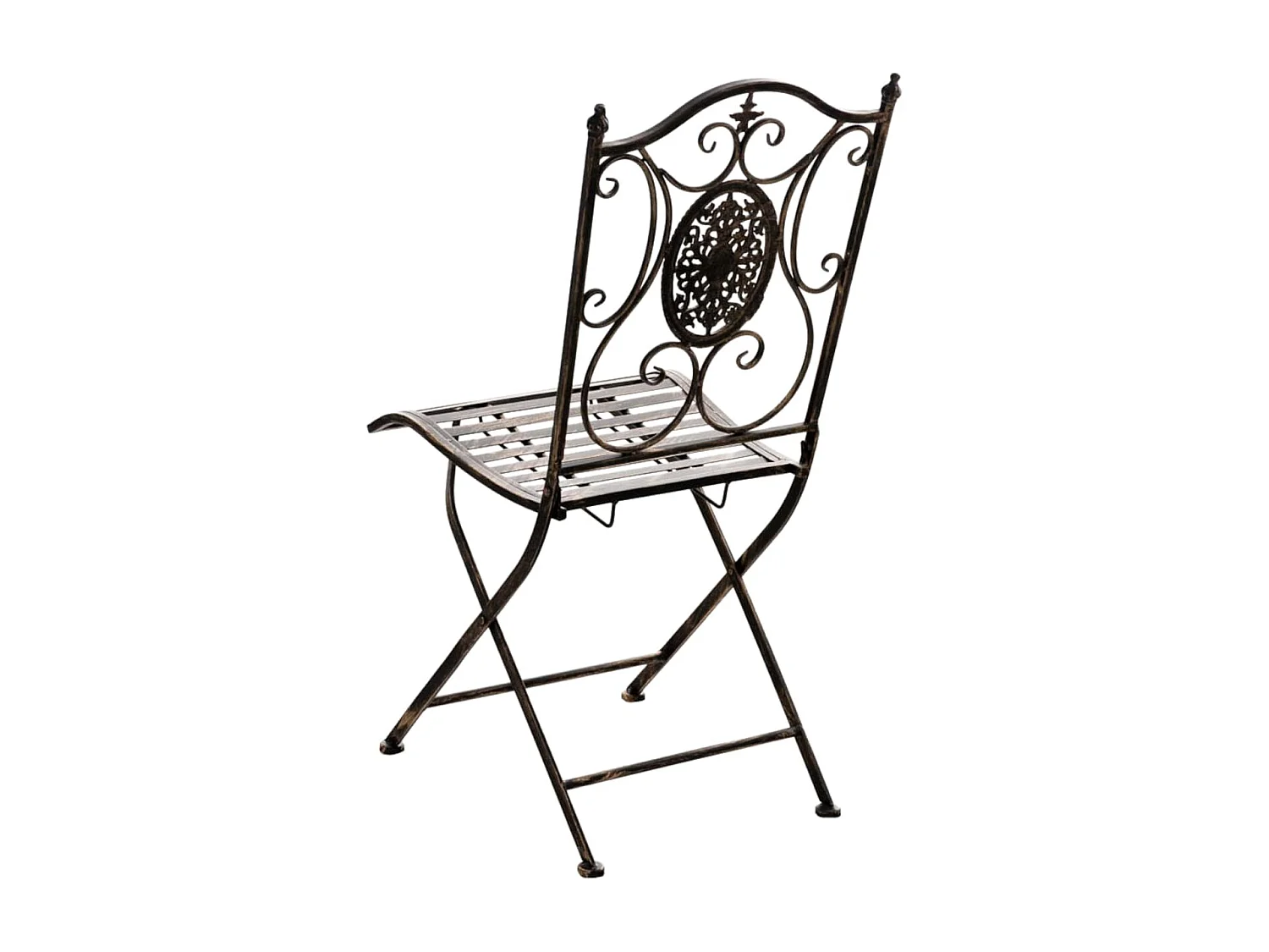 Lot de 2 chaises métal bronze 42 x 49 x 91.5 cm 10_0002877