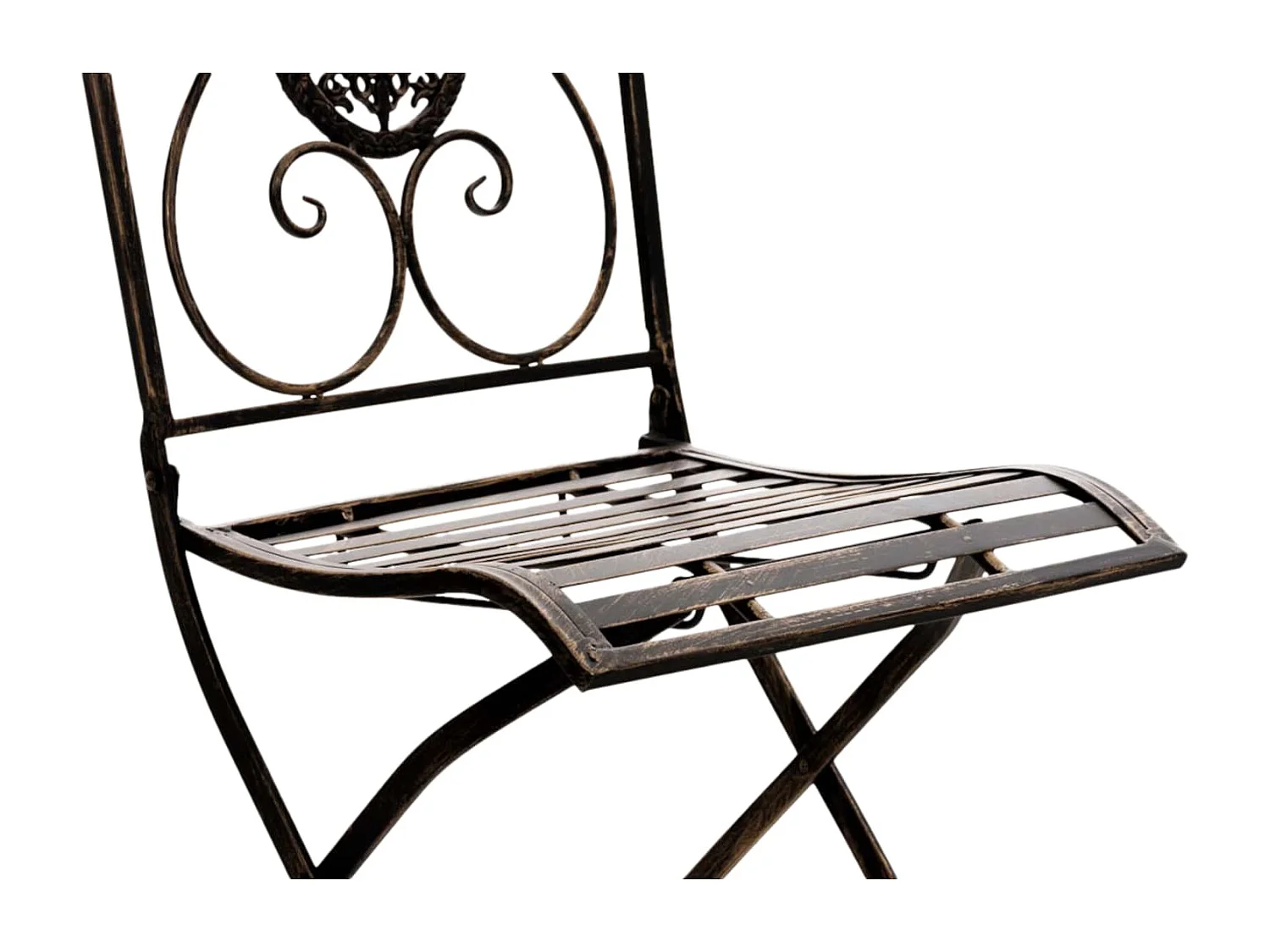 Lot de 2 chaises métal bronze 42 x 49 x 91.5 cm 10_0002877