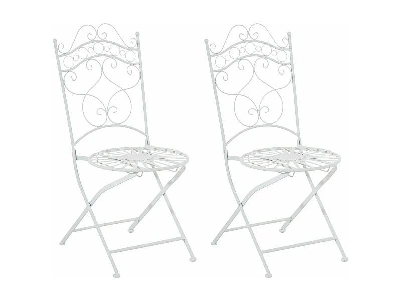 Lot de 2 chaises blanche 40 x 50 x 92 cm 10_0002863