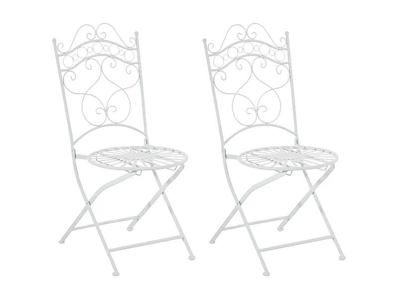 Lot de 2 chaises blanche 40 x 50 x 92 cm 10_0002863