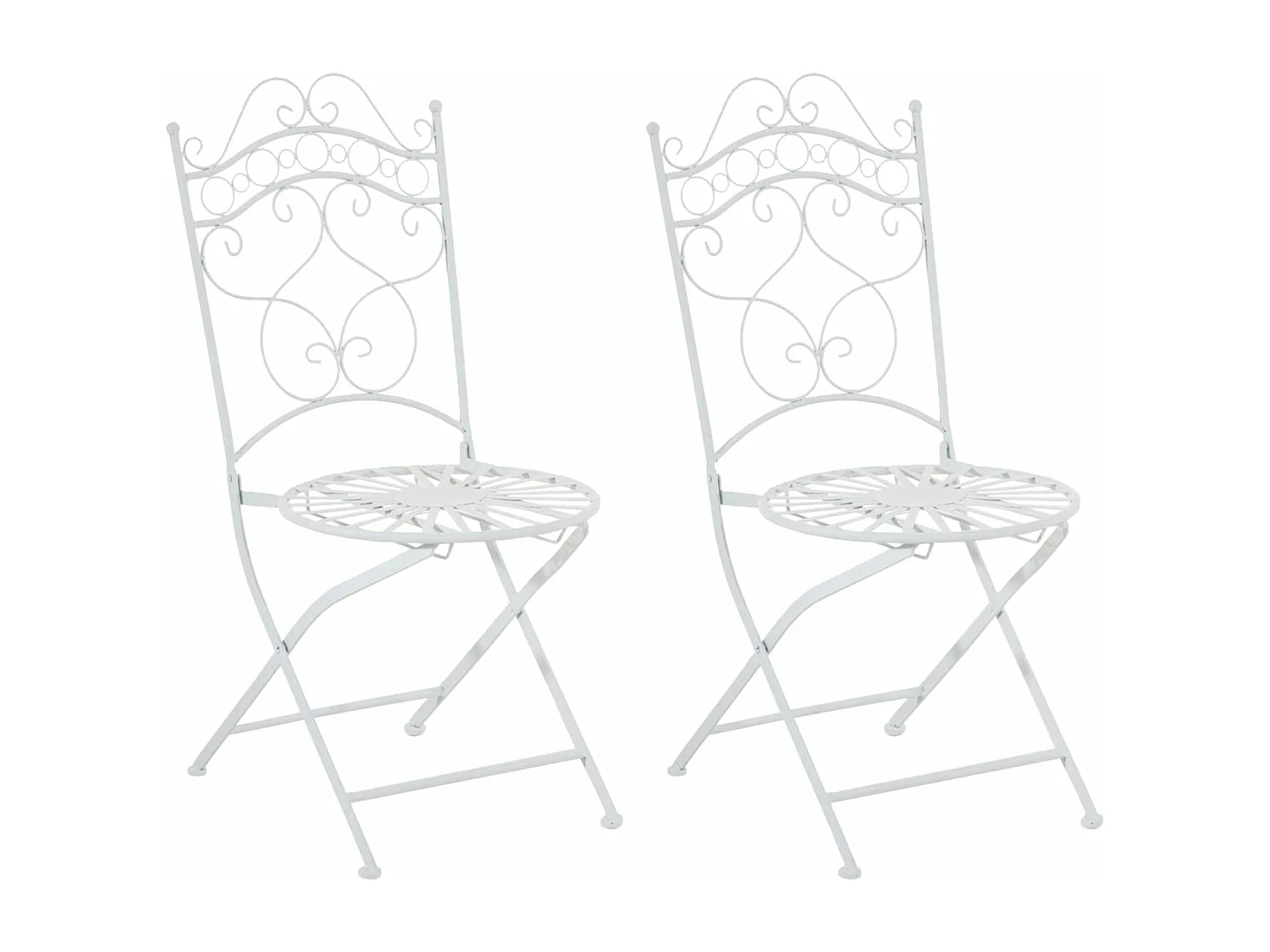 Lot de 2 chaises blanche 40 x 50 x 92 cm 10_0002863