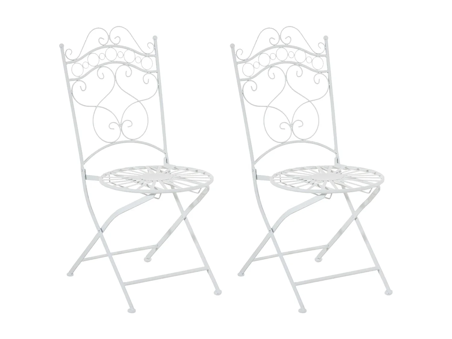 Lot de 2 chaises blanche 40 x 50 x 92 cm 10_0002863