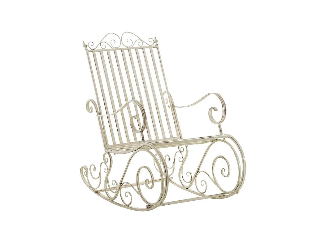 Chaise fauteuil à bascule crème 56 x 90 x 94 cm MDJ10103