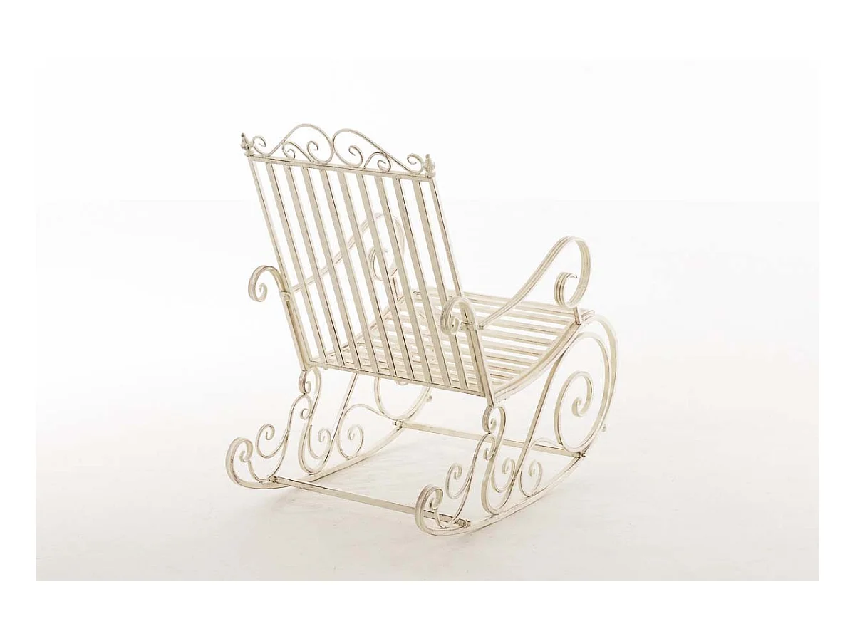 Chaise fauteuil à bascule crème 56 x 90 x 94 cm MDJ10103