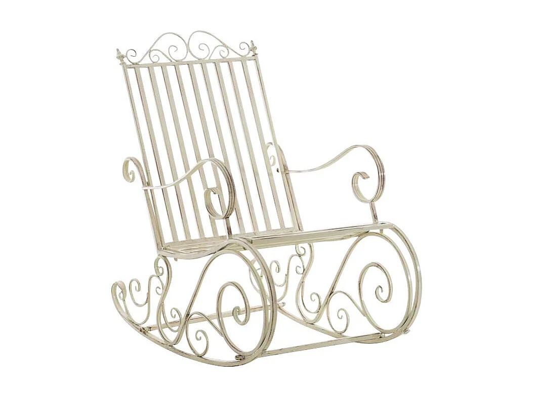 Chaise fauteuil à bascule crème 56 x 90 x 94 cm MDJ10103