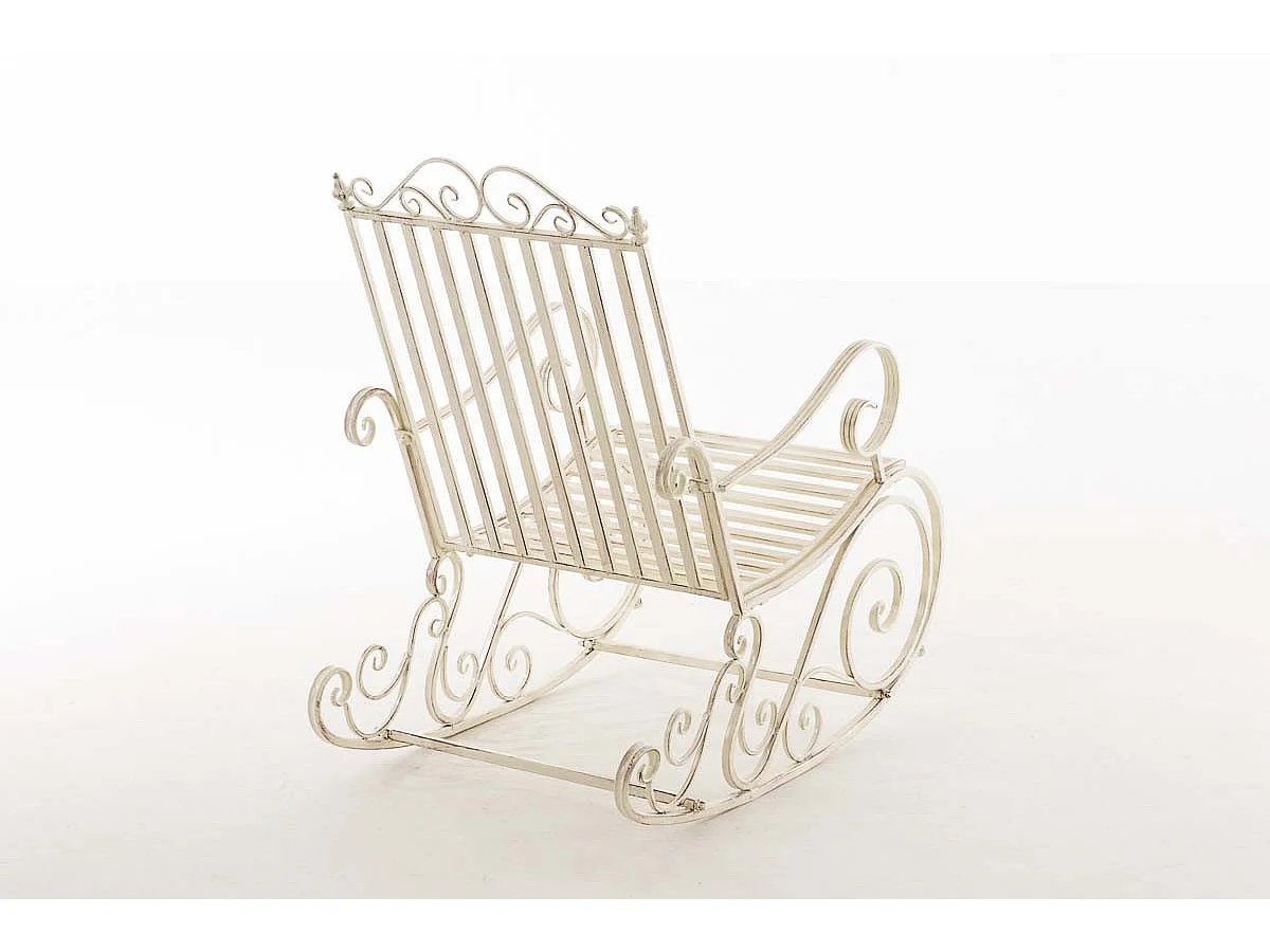 Chaise fauteuil à bascule crème 56 x 90 x 94 cm MDJ10103