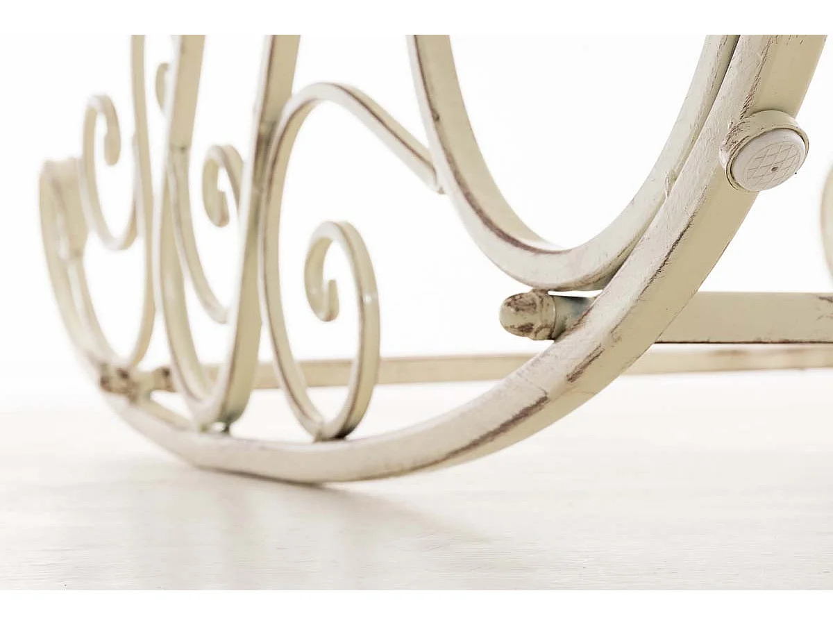 Chaise fauteuil à bascule crème 56 x 90 x 94 cm MDJ10103