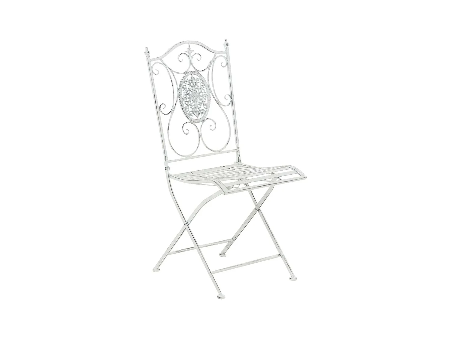 Lot de 2 chaises métal blanche 42 x 49 x 91.5 cm 10_0002873