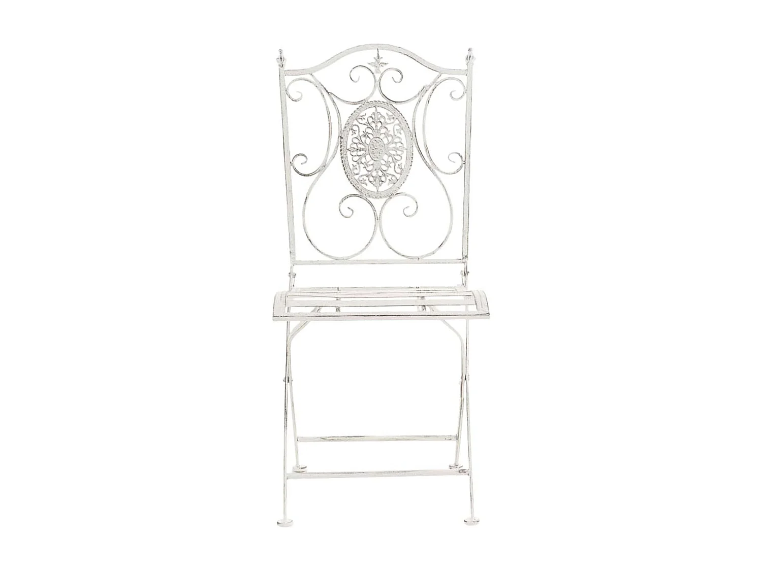 Lot de 2 chaises métal blanche 42 x 49 x 91.5 cm 10_0002873