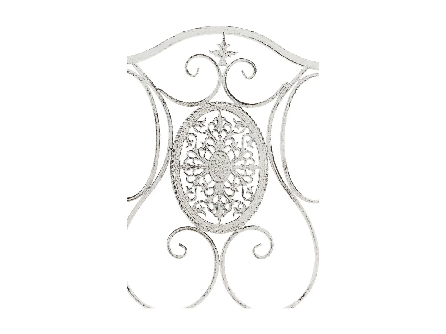 Lot de 2 chaises métal blanche 42 x 49 x 91.5 cm 10_0002873