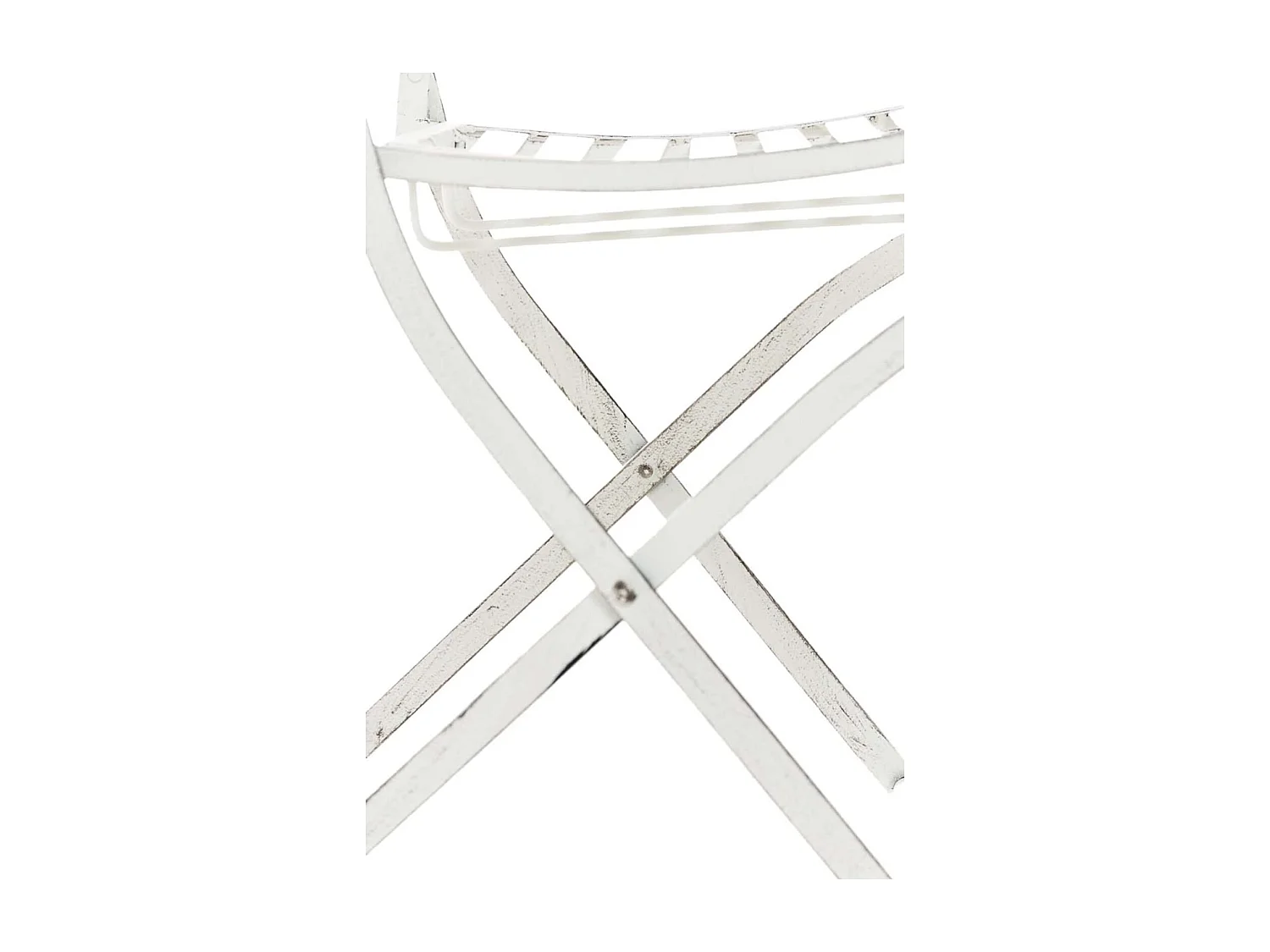 Lot de 2 chaises métal blanche 42 x 49 x 91.5 cm 10_0002873