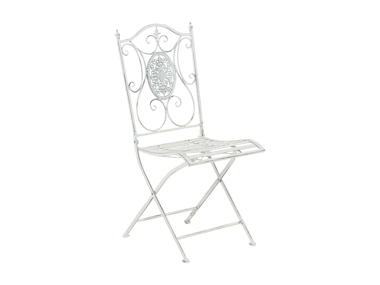 Lot de 2 chaises métal blanche 42 x 49 x 91.5 cm 10_0002873