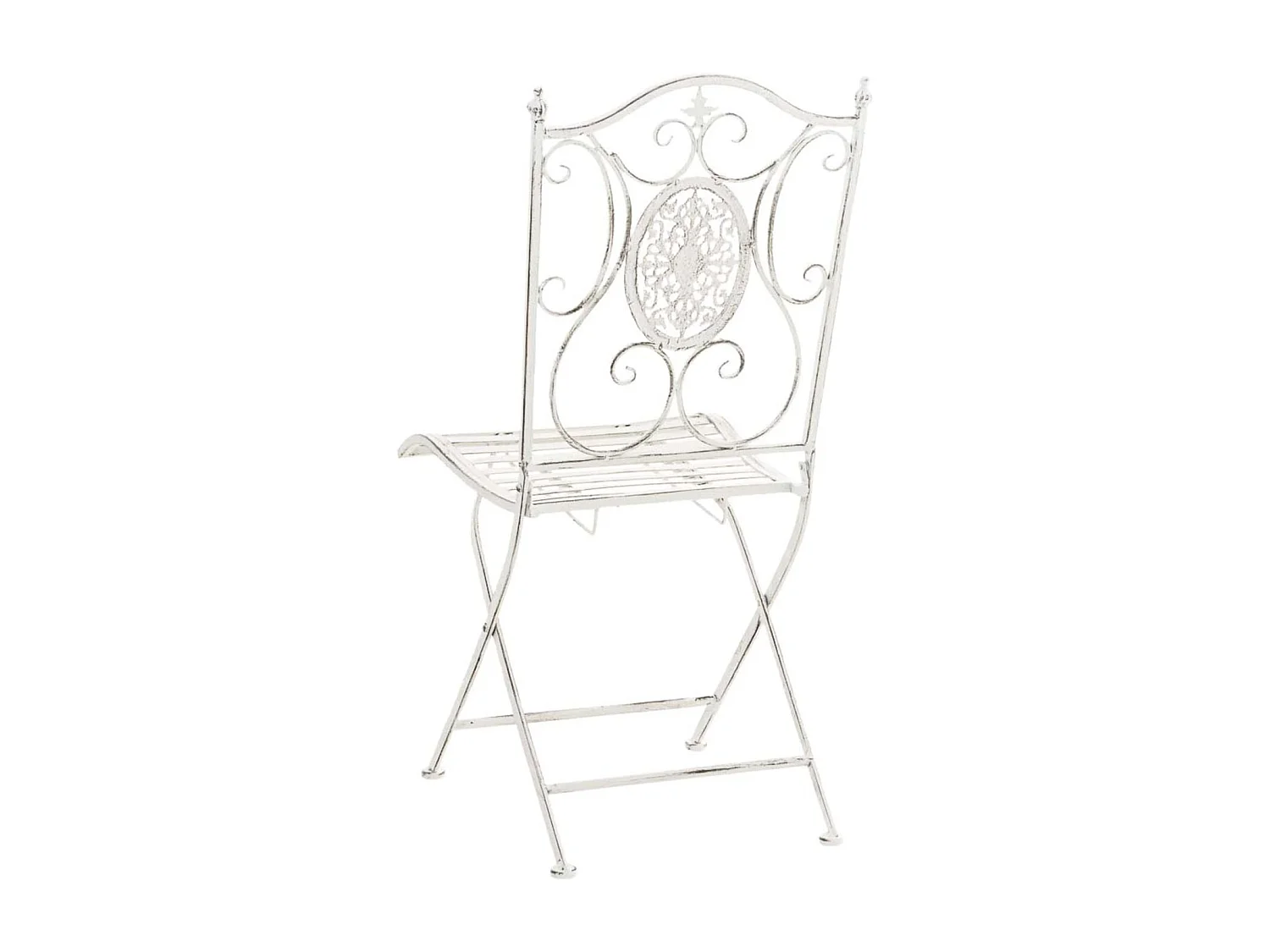 Lot de 2 chaises métal blanche 42 x 49 x 91.5 cm 10_0002873