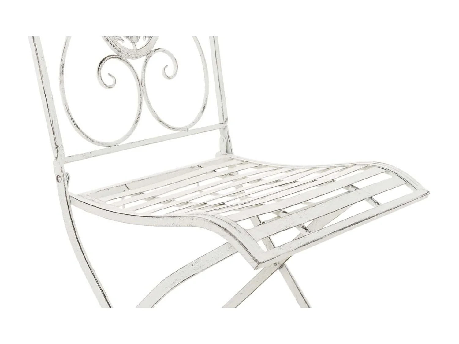 Lot de 2 chaises métal blanche 42 x 49 x 91.5 cm 10_0002873