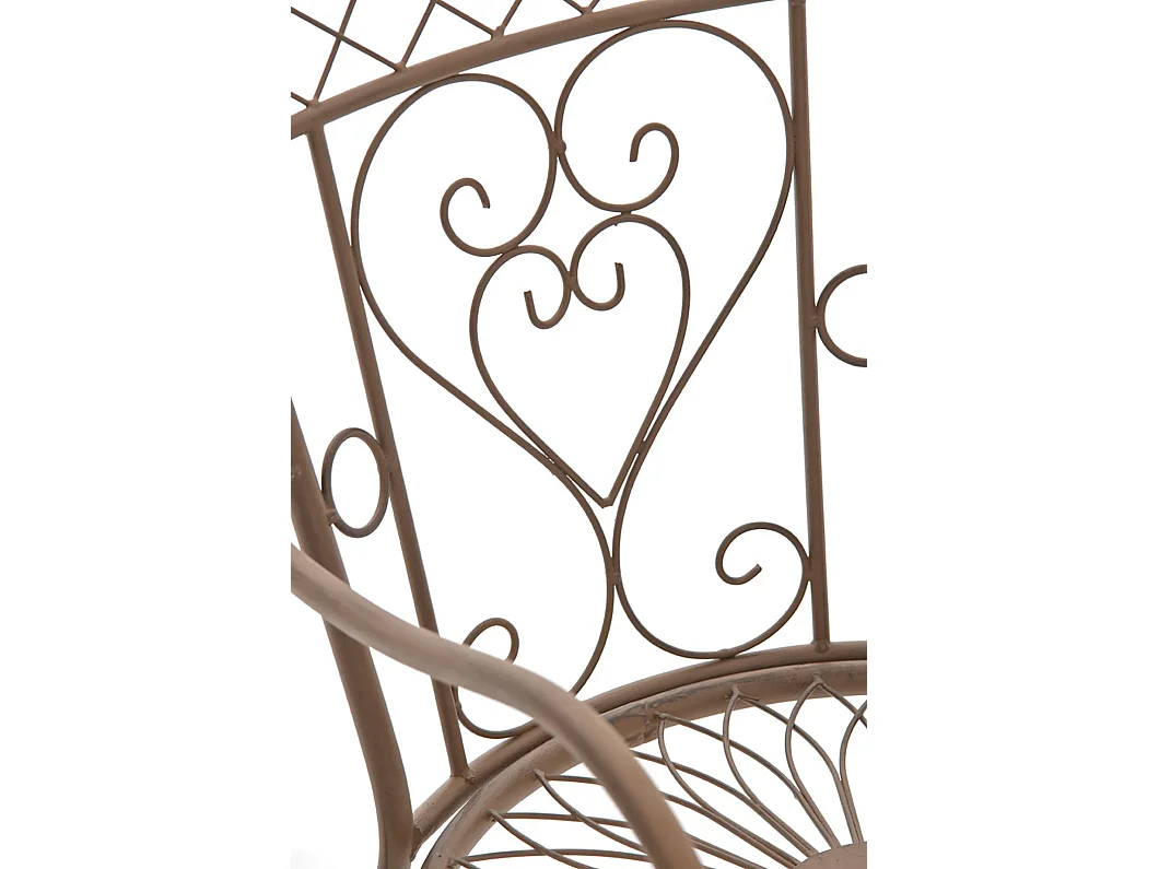 Lot de 2 chaises métal marron 48 x 60 x 88 cm 10_0002867