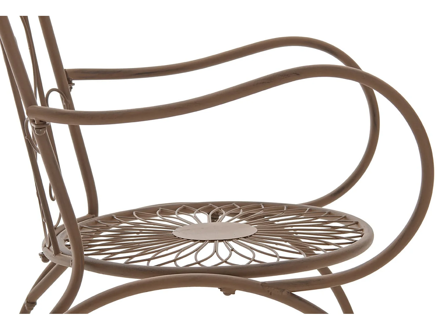 Lot de 2 chaises métal marron 48 x 60 x 88 cm 10_0002867