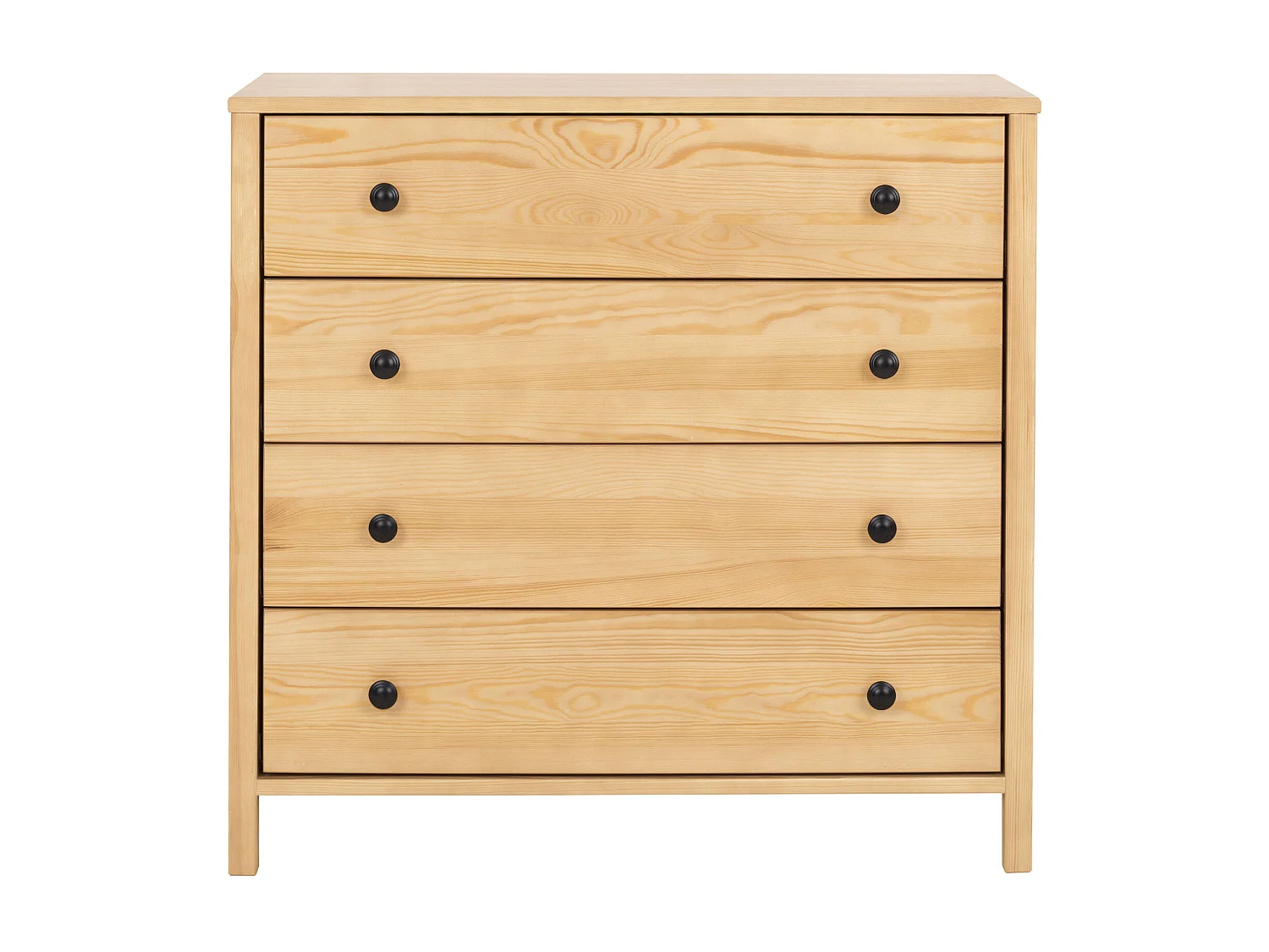 Komoda drewniana 94 x 98 cm Prestige IV, 4 szuflady, kolor dębowy