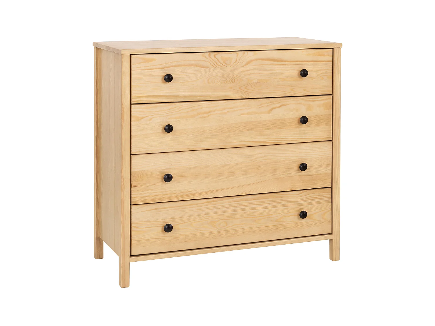 Komoda drewniana 94 x 98 cm Prestige IV, 4 szuflady, kolor dębowy