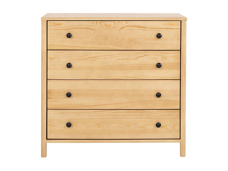 Komoda drewniana 94 x 98 cm Prestige IV, 4 szuflady, kolor dębowy