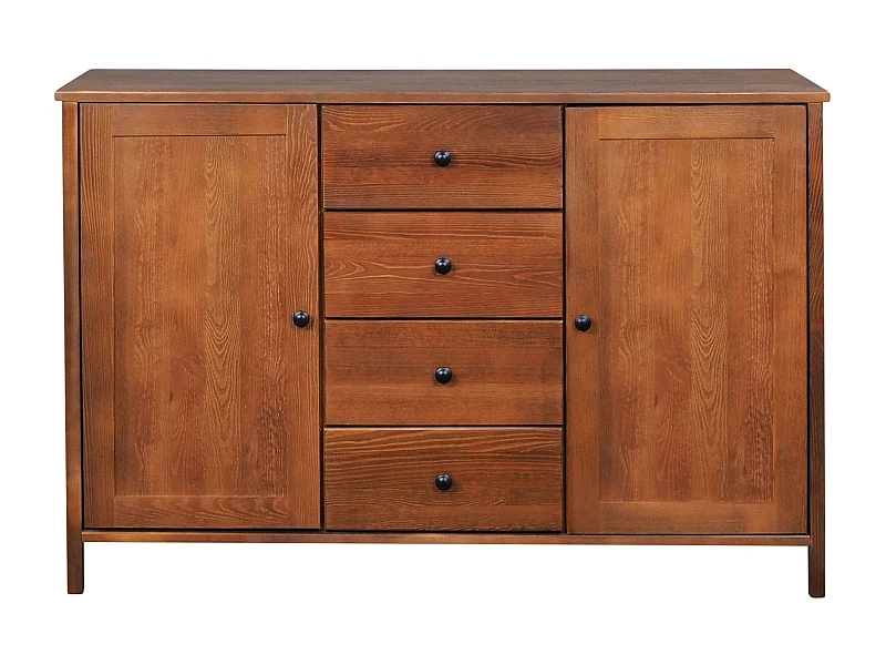 Komoda drewniana 94 x 143 cm Prestige III, 3 szuflady 2 drzwi, kolor kasztan