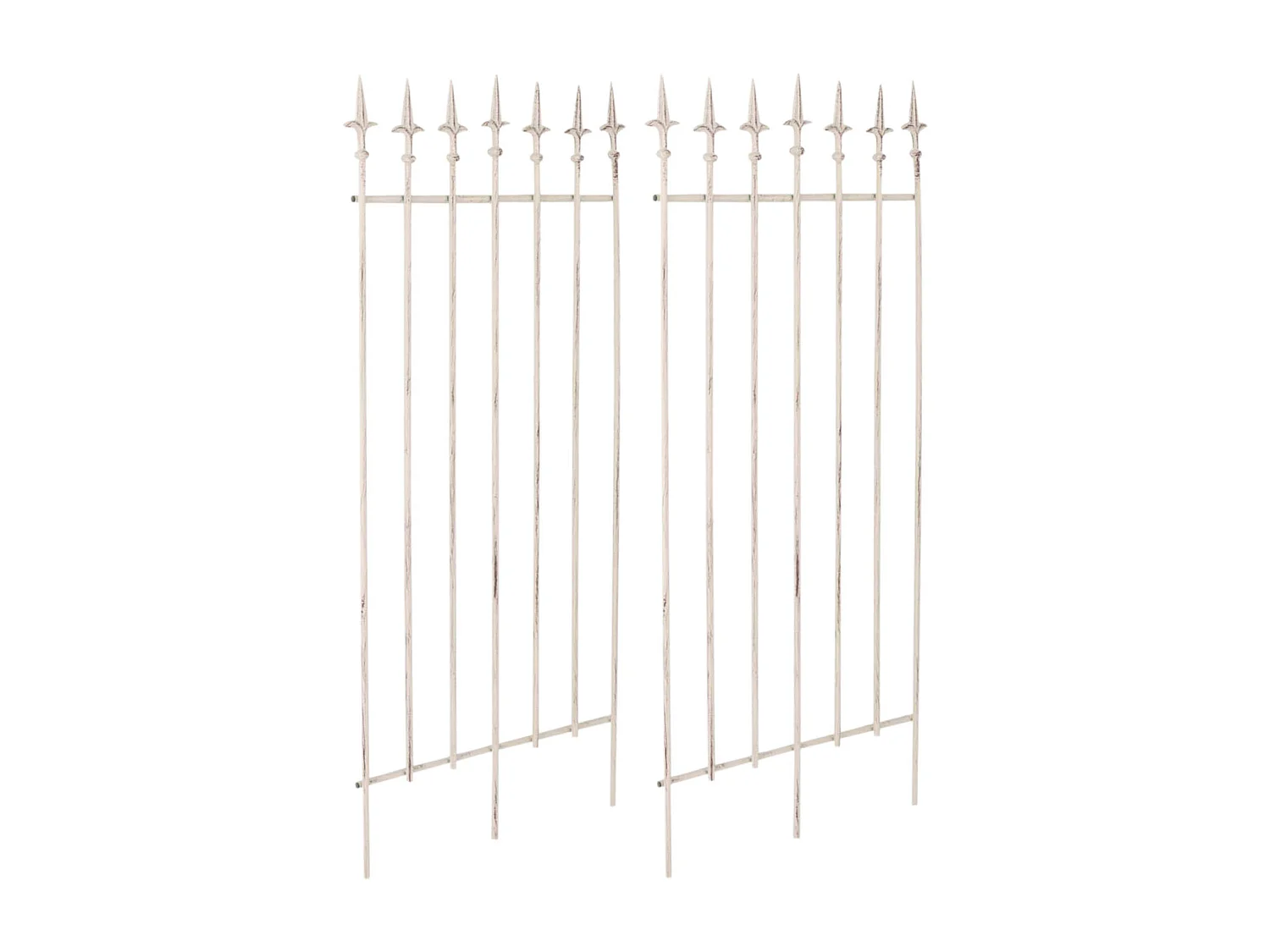 Lot de 2 treillis métal crème 50 x 0.7 x 100 cm 10_0003835