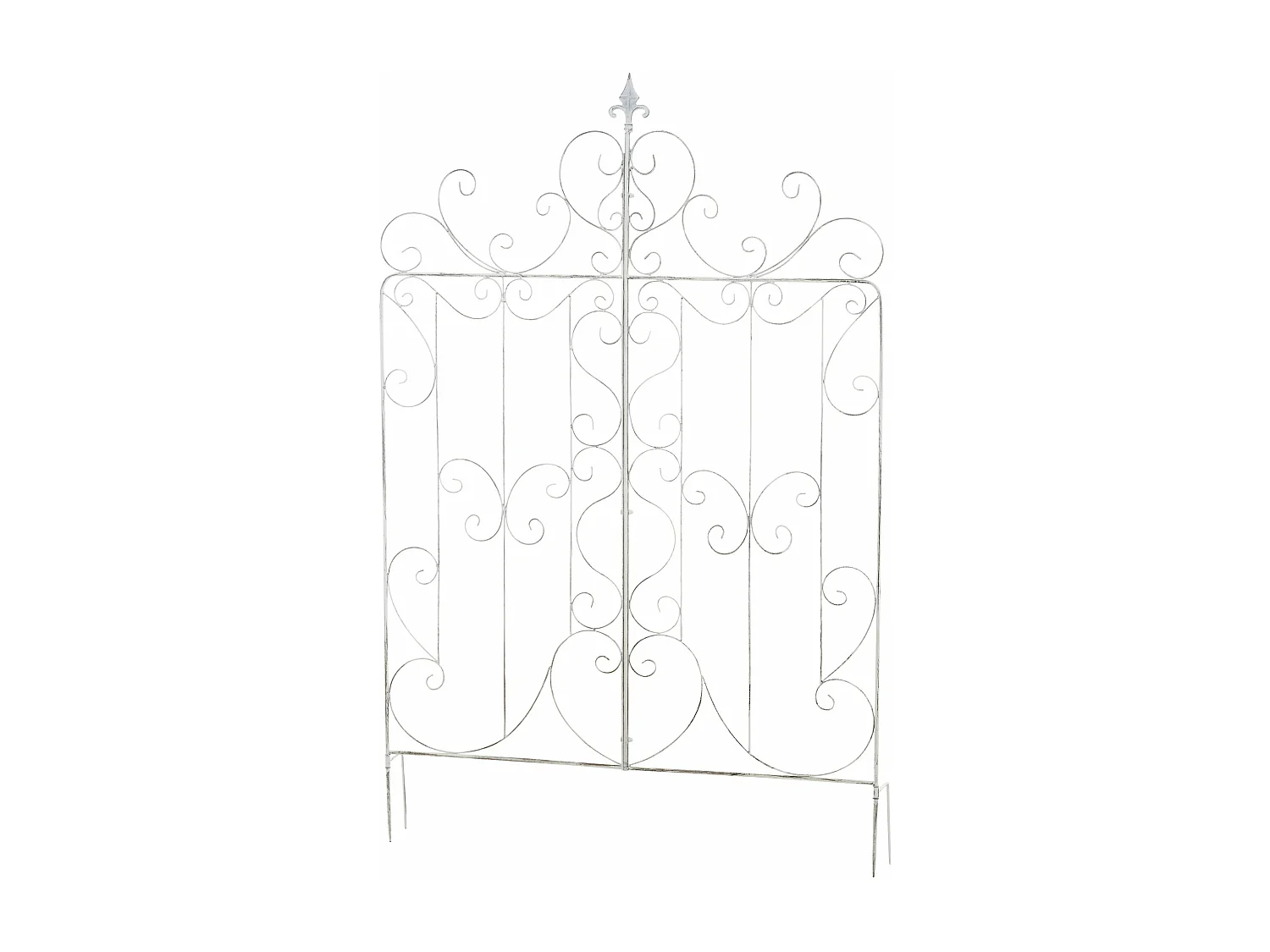 Treillis décoration de jardin métal blanche 99 x 1 x 133 cm 10_0003893