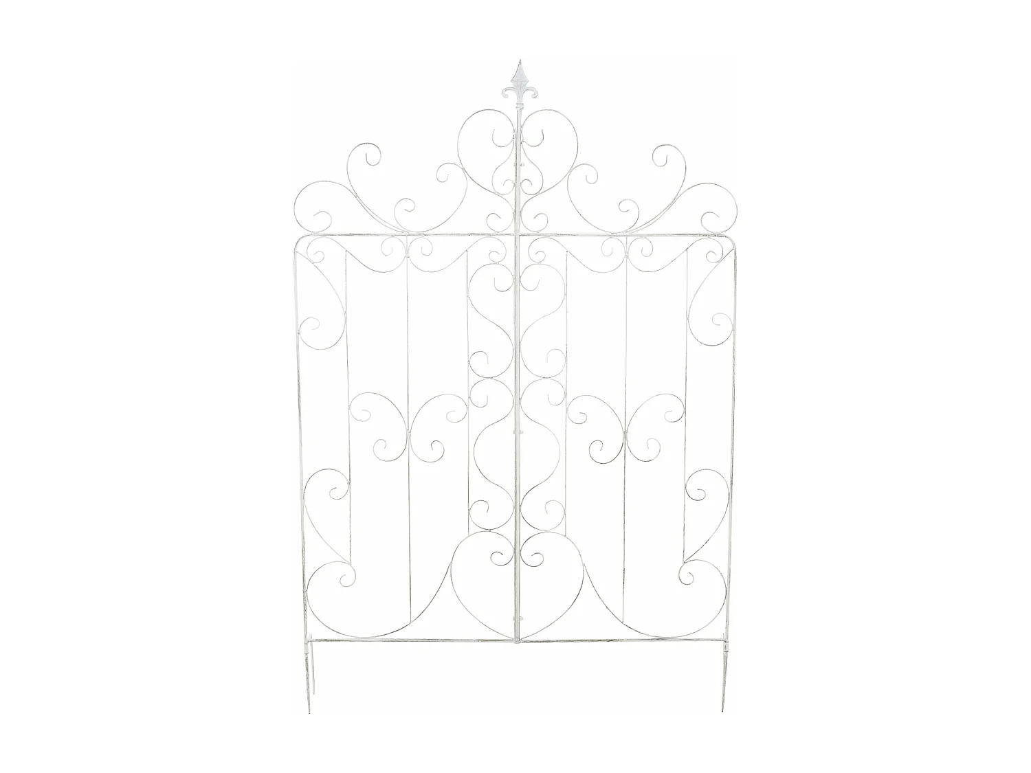 Treillis décoration de jardin métal blanche 99 x 1 x 133 cm 10_0003893