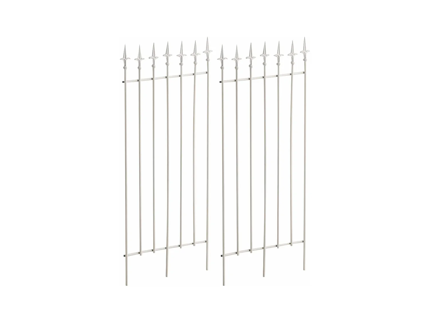 Lot de 2 treillis métal blanche 50 x 0.7 x 100 cm 10_0003833