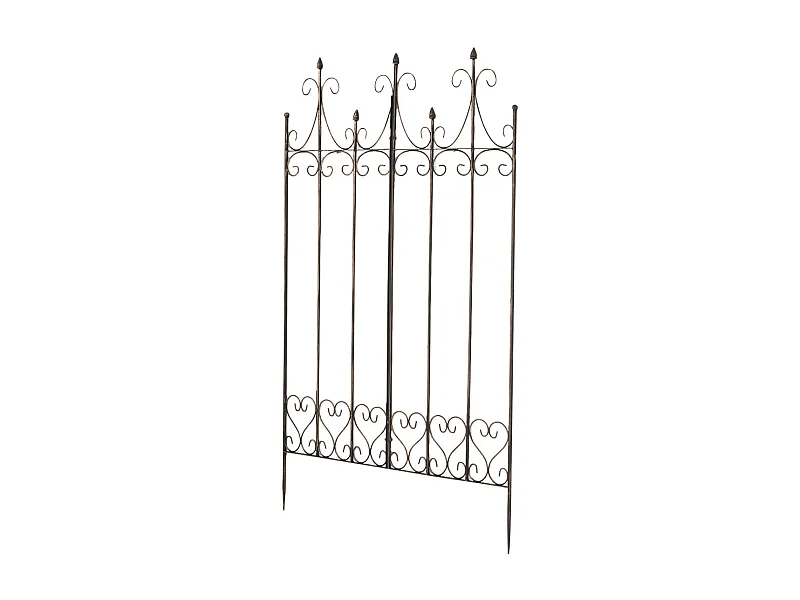Treillis de jardin support métal bronze 100 x 1.5 x 150 cm 10_0003880