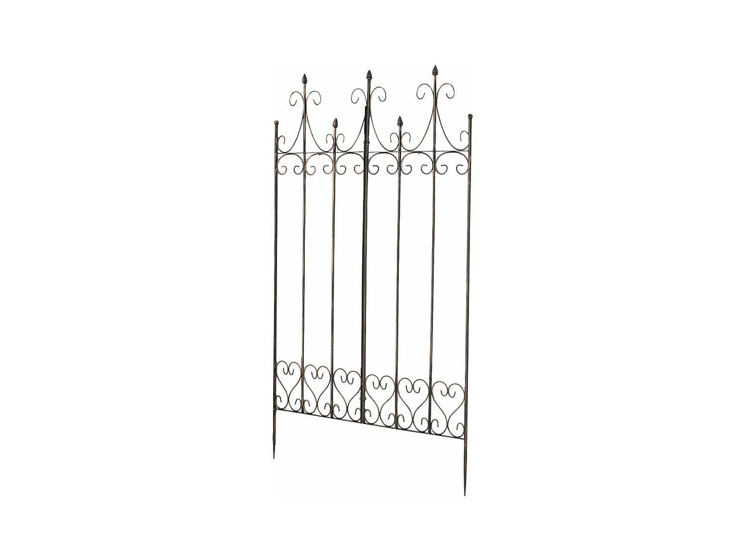 Treillis de jardin support métal bronze 100 x 1.5 x 150 cm 10_0003880