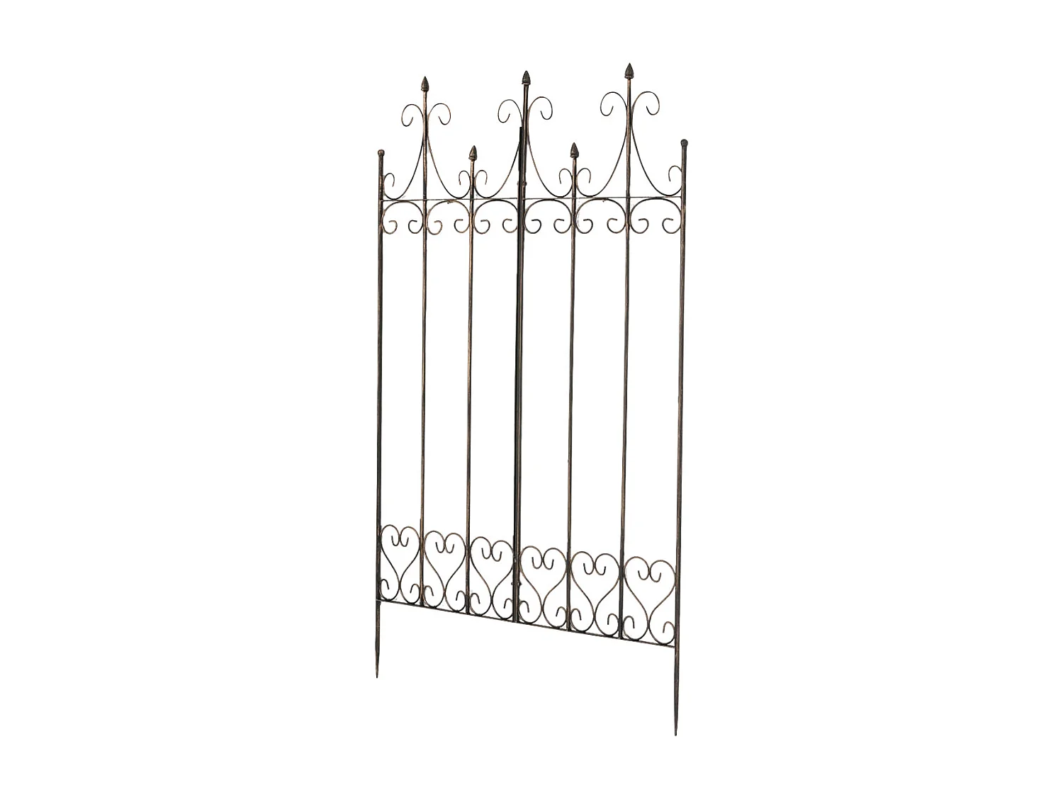 Treillis de jardin support métal bronze 100 x 1.5 x 150 cm 10_0003880
