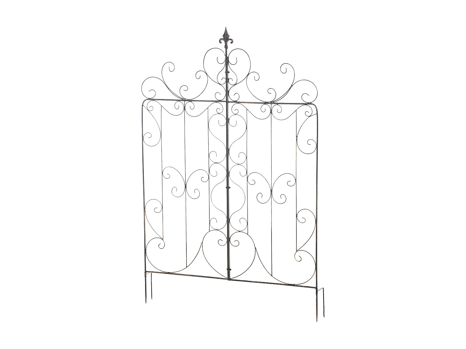 Treillis décoration de jardin métal bronze 99 x 1 x 133 cm 10_0003890