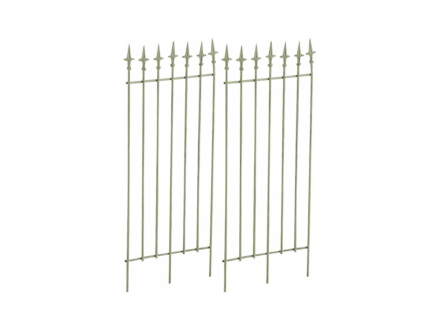 Lot de 2 treillis métal argentée 50 x 0.7 x 100 cm 10_0003834