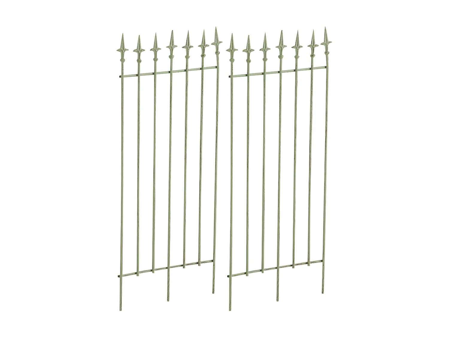 Lot de 2 treillis métal argentée 50 x 0.7 x 100 cm 10_0003834