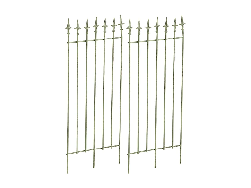 Lot de 2 treillis métal argentée 50 x 0.7 x 100 cm 10_0003834