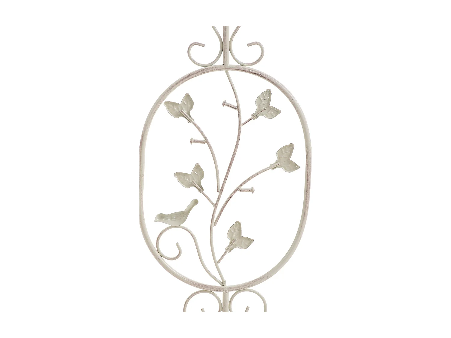 Lot de 2 treillis métal crème 35 x 1 x 122 cm 10_0003827