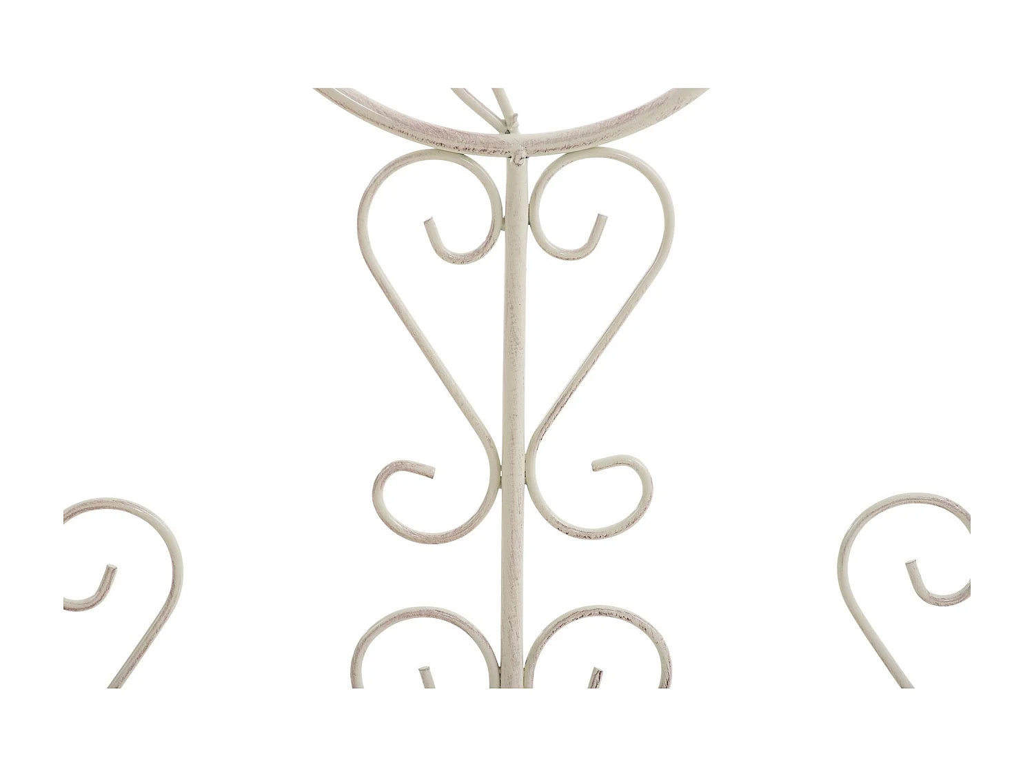 Lot de 2 treillis métal crème 35 x 1 x 122 cm 10_0003827