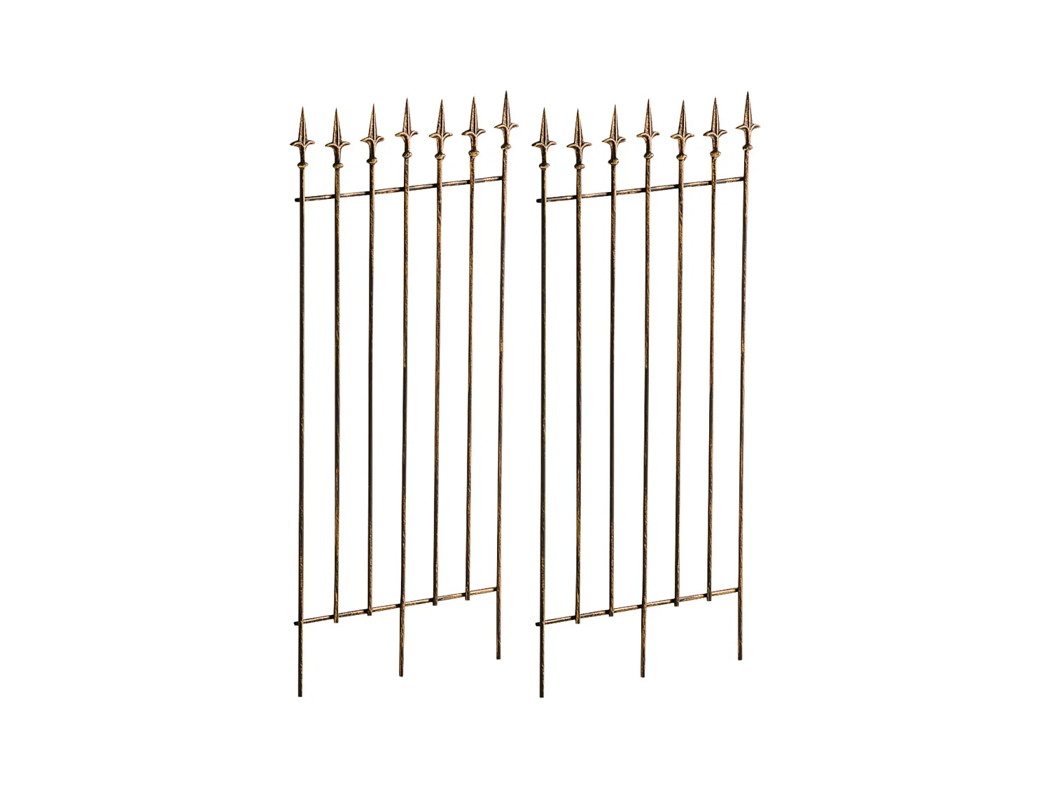 Lot de 2 treillis métal bronze 50 x 0.7 x 100 cm 10_0003832