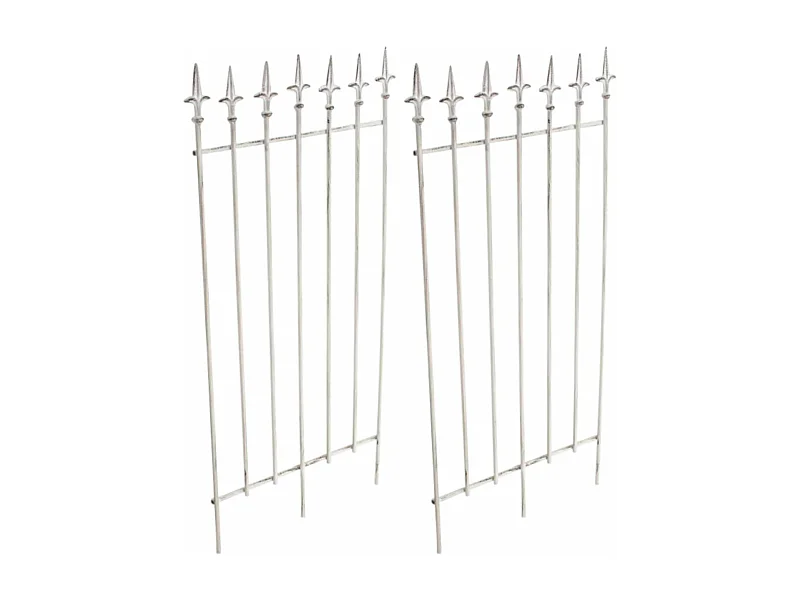 Lot de 2 treillis métal blanche 50 x 0.7 x 100 cm 10_0003830