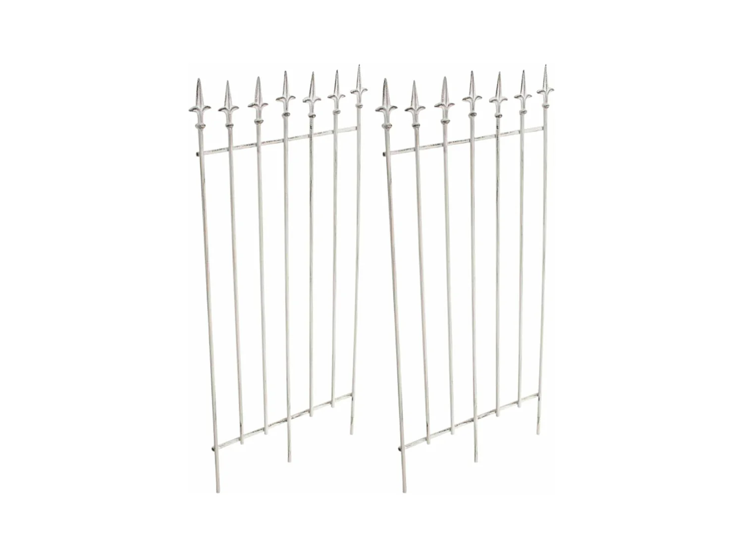 Lot de 2 treillis métal blanche 50 x 0.7 x 100 cm 10_0003830