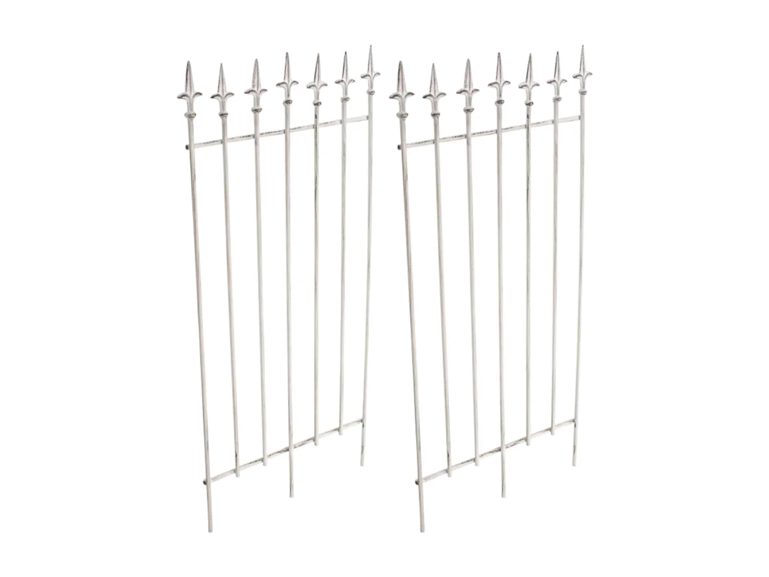 Lot de 2 treillis métal blanche 50 x 0.7 x 100 cm 10_0003830