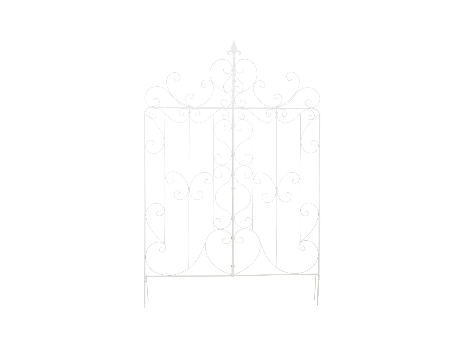 Lot de 2 treillis métal blanche 99 x 1 x 133 cm 10_0003837