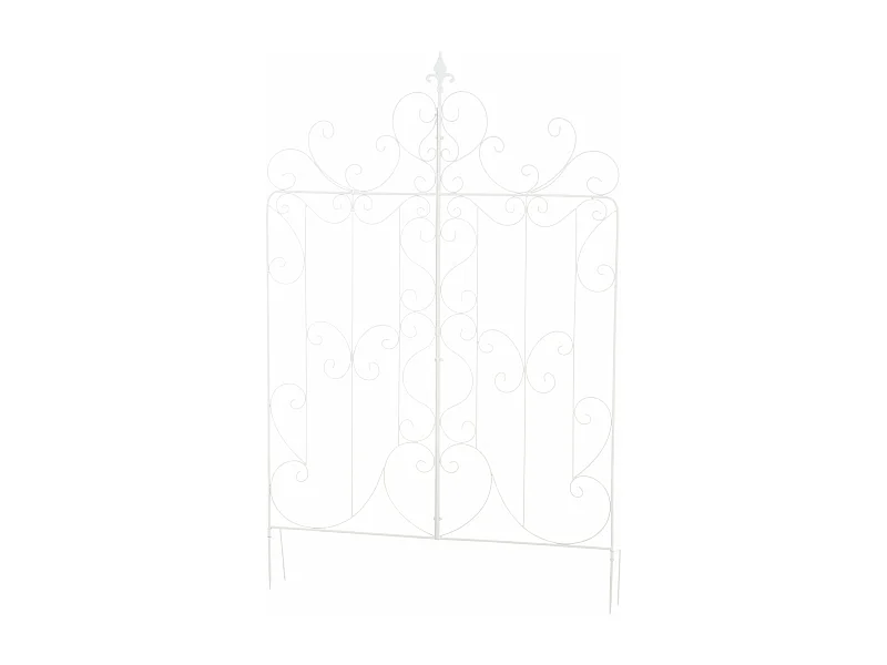 Treillis décoration de jardin métal blanche 99 x 1 x 133 cm 10_0003889
