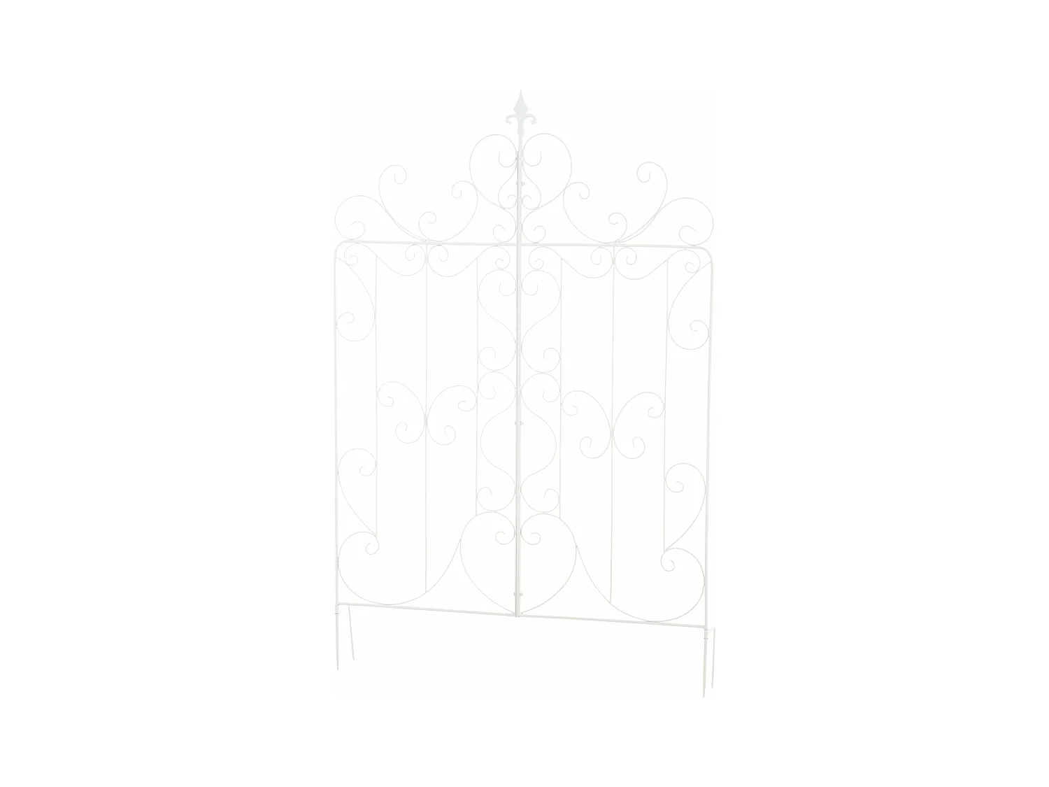 Treillis décoration de jardin métal blanche 99 x 1 x 133 cm 10_0003889