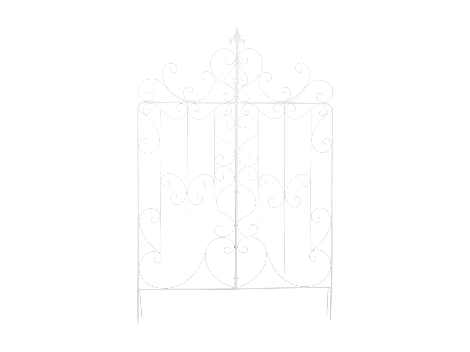 Treillis décoration de jardin métal blanche 99 x 1 x 133 cm 10_0003889