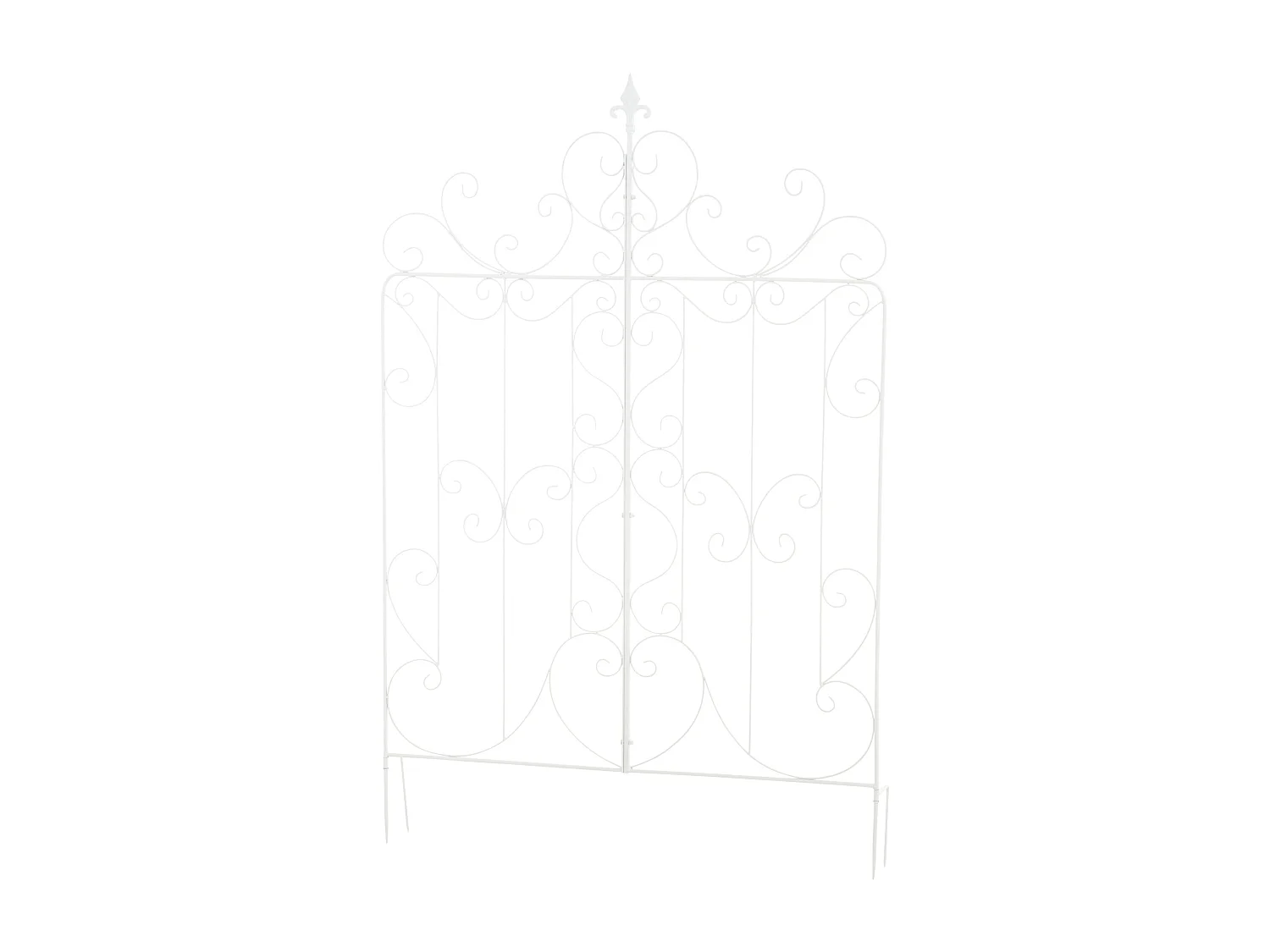 Treillis décoration de jardin métal blanche 99 x 1 x 133 cm 10_0003889